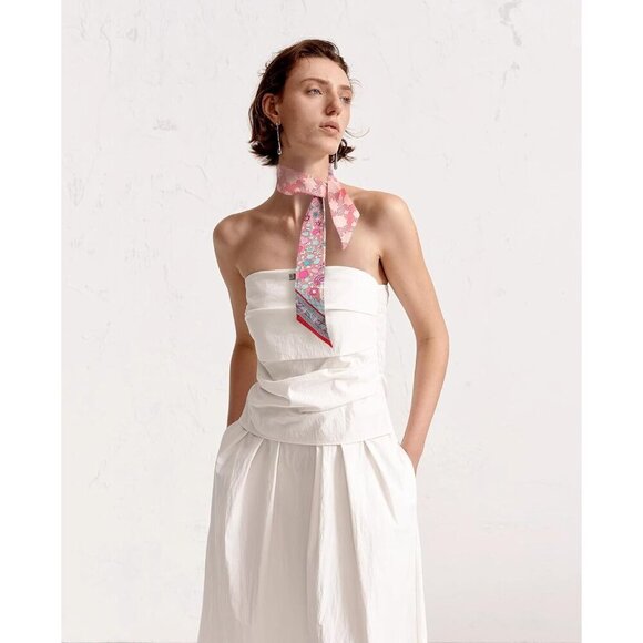 Mulberry Silk Hair Scarf Ribbon Headband Neck Neckerchief Fashion Accessory main image 7